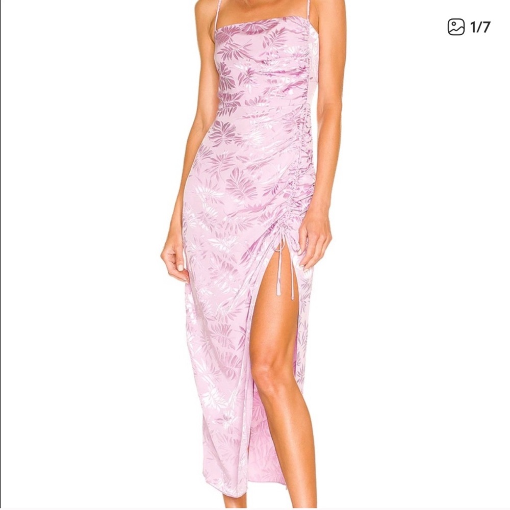 SAYLOR Strapless Pink Floral Dress